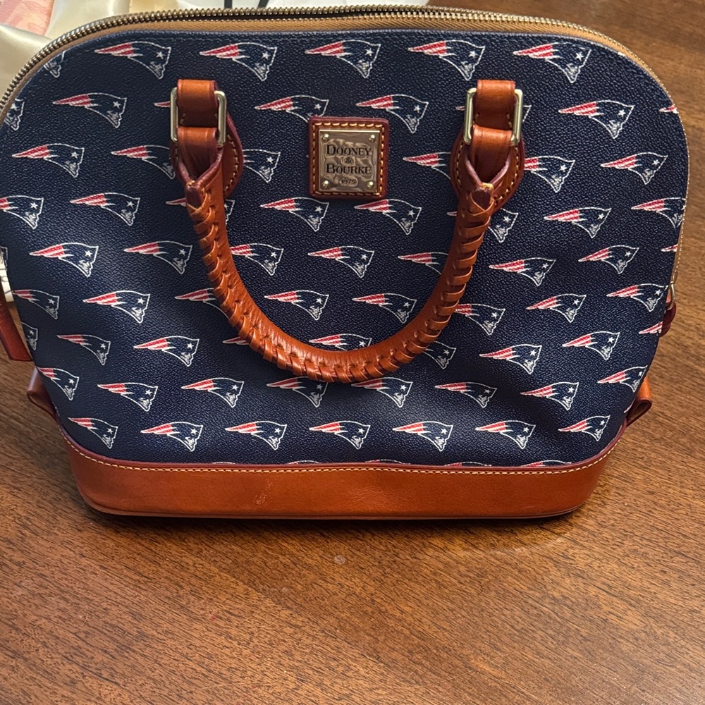 Dooney & Bourke New England Patriots Signature Domed Zip Satchel.